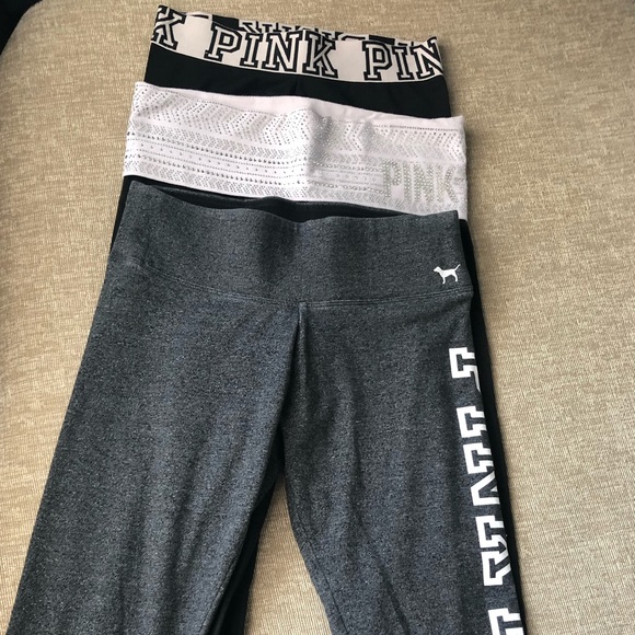 3 PINK Victoria’s Secret Yoga Leggings - Picture 3 of 7